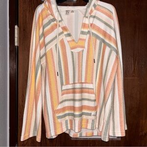 Roxy Multicolor Striped Hoodie NEVER BEEN WORN